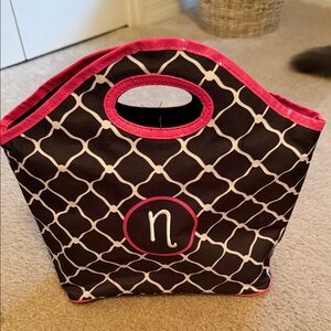 Stylish Black and Pink Tote Bag